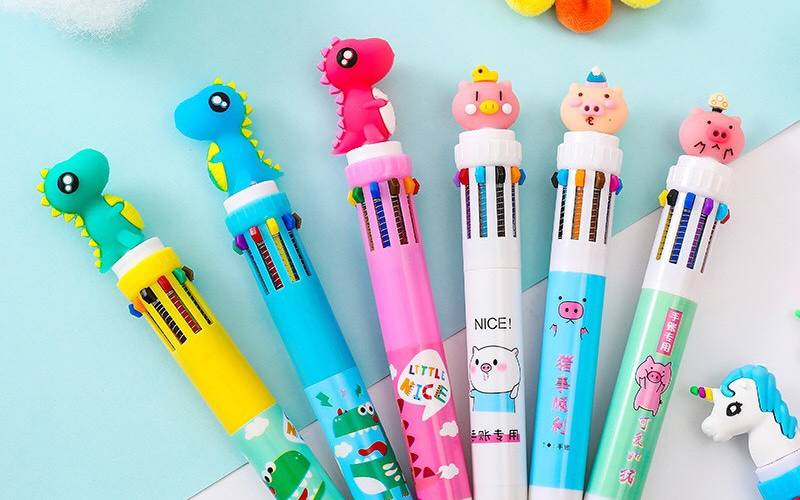 bút bi thiên long tl 027 ngòi bút 0.5mm dạng bấm cò, bút mực đều dành cho học sinh 1 hộp 20 cây bút (sao chép)